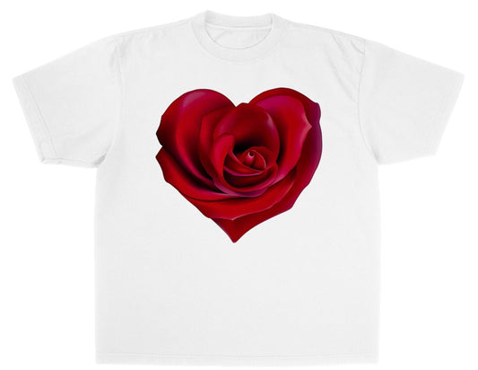 The Big Heart White Tee (Front & Back)